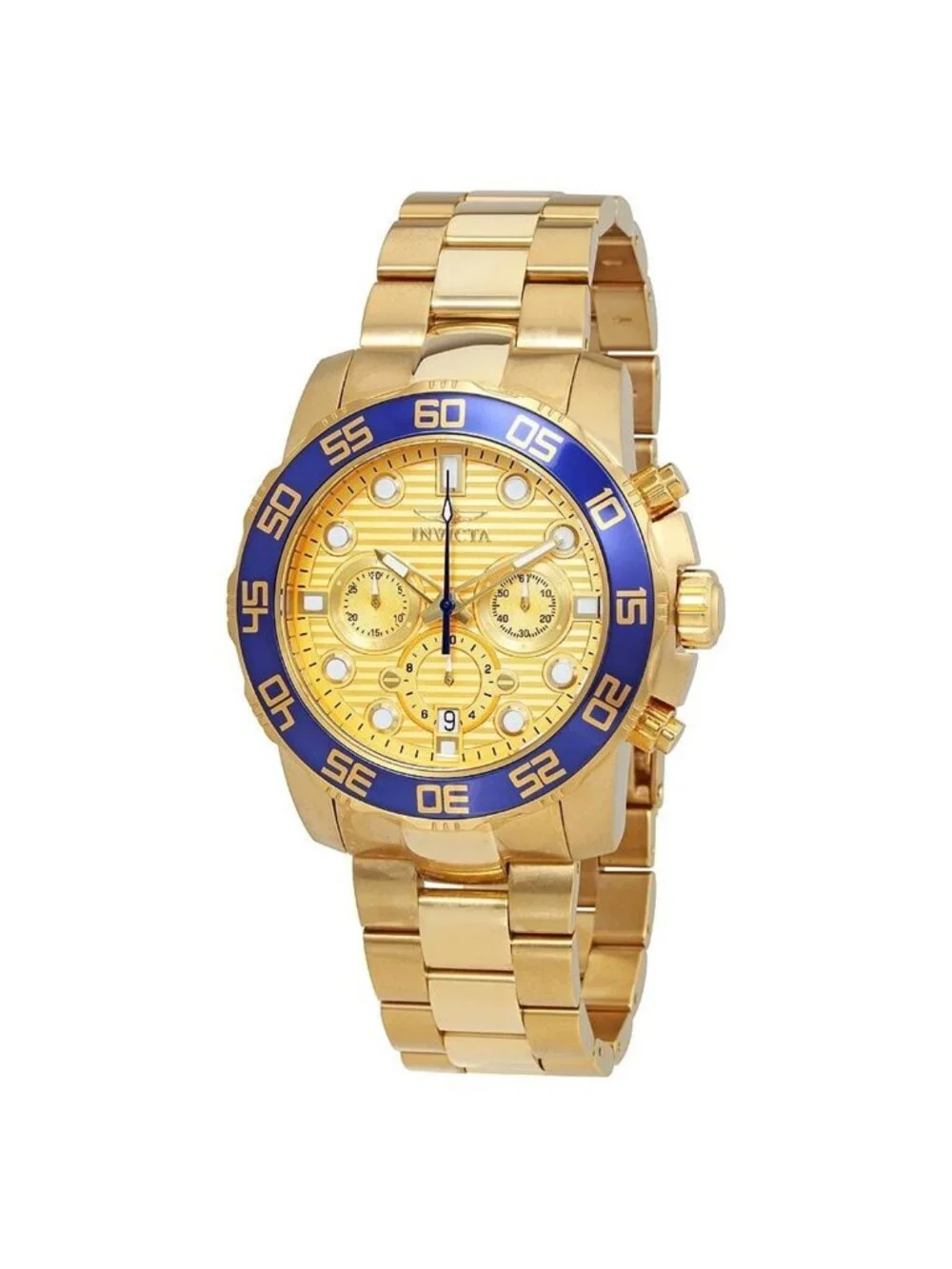 NWT Invicta Pro Diver Chronograph Gold Dial Men's Watch